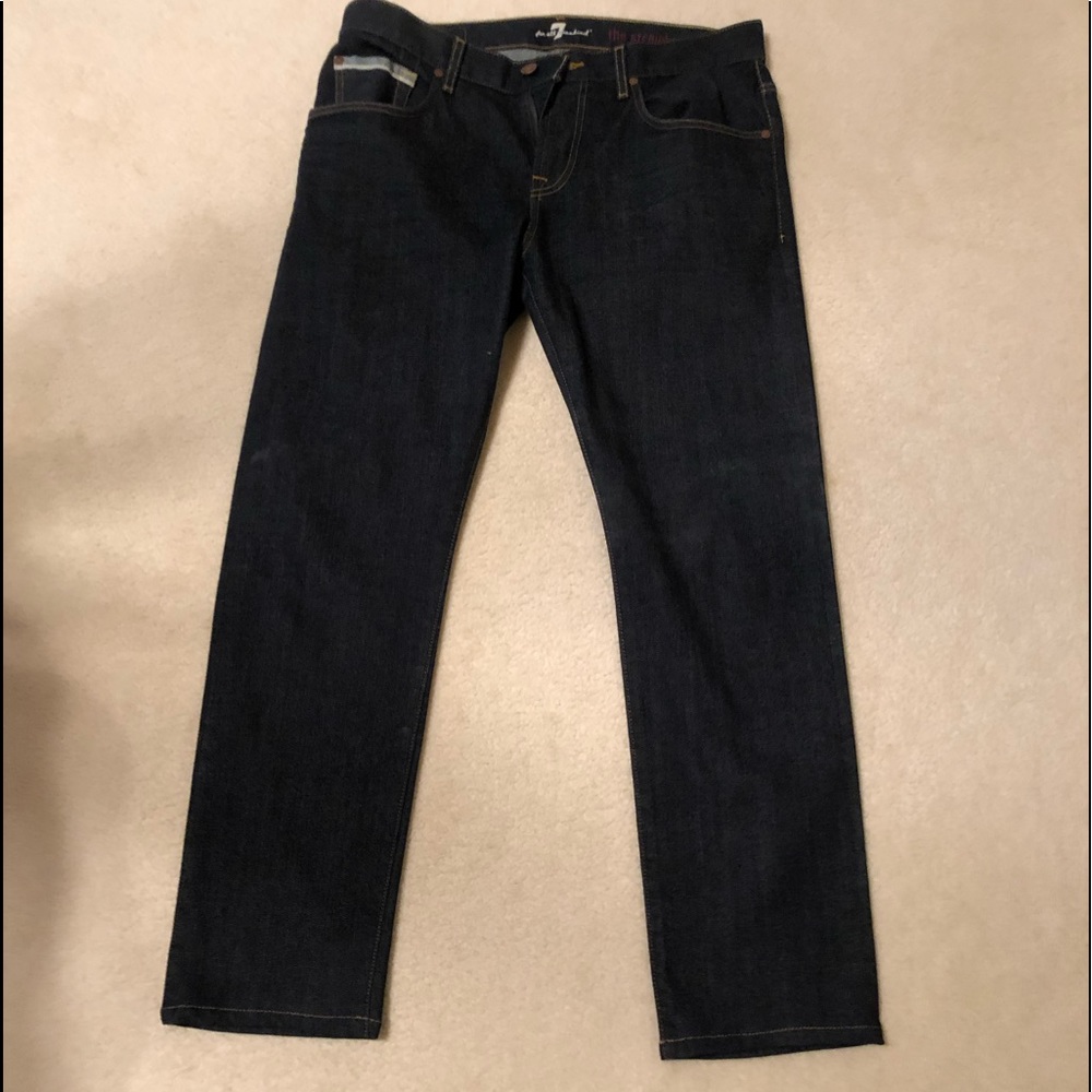 Dark blue jeans